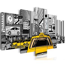 Canvas-taulu Artgeist Cartoon taxi, eri kokoja