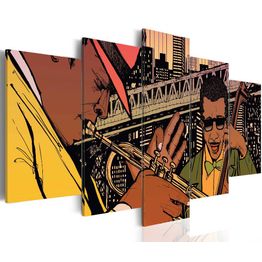 Canvas-taulu Artgeist Jazzy NYC, eri kokoja
