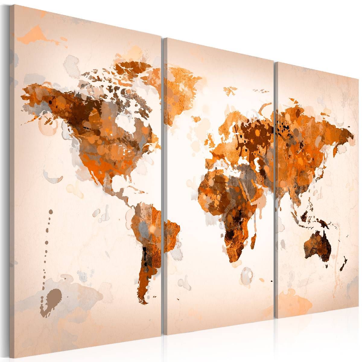 Taulu Artgeist Map of the World - Desert storm 3-osainen 40x60cm