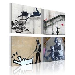Canvas-taulu Artgeist Banksy - neljä ideaa, eri kokoja