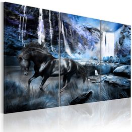 Canvas-taulu Artgeist Waterfall in colour of sapphire, eri kokoja
