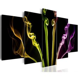 Canvas-taulu Artgeist Moniväriset raidat, 5-osainen, eri kokoja