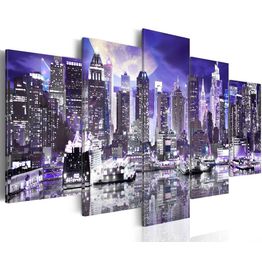 Canvas-taulu Artgeist Moonlit night in New York City, eri kokoja