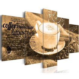 Canvas-taulu Artgeist Kahvila - sepia, eri kokoja