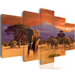 Canvas-taulu Artgeist Africa: Elephants, eri kokoja