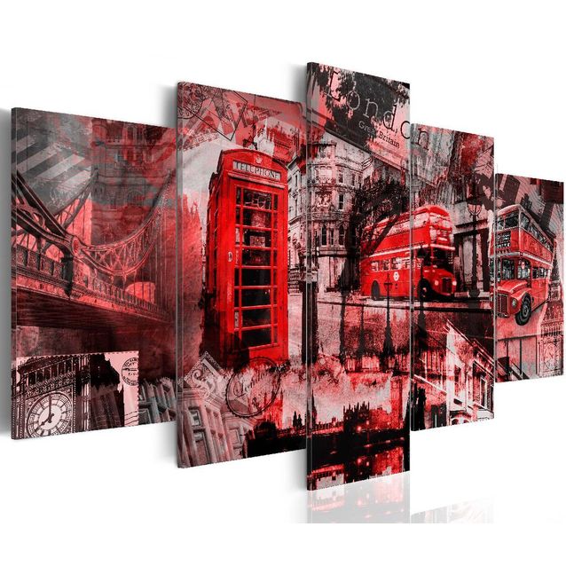 Taulu Artgeist London collage, 5-osainen, eri kokoja