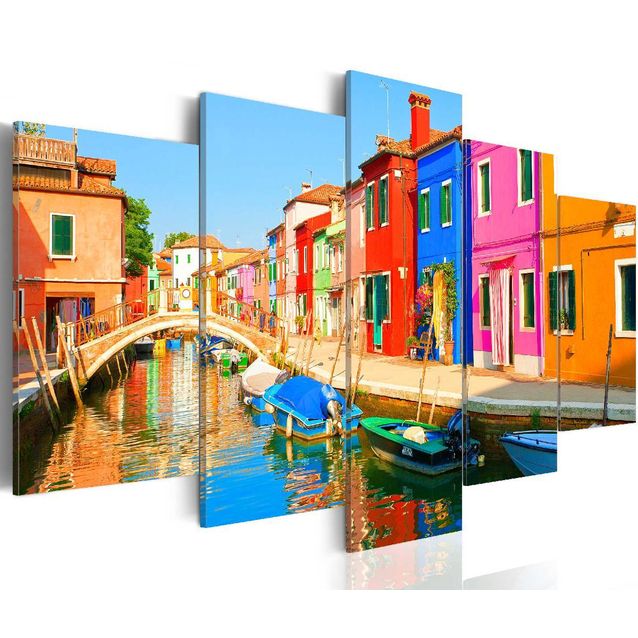 Taulu Artgeist Waterfront in rainbow colors, eri kokoja