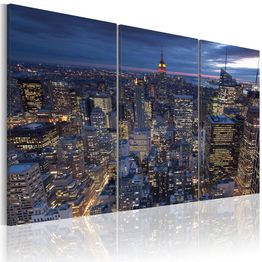 Canvas-taulu Artgeist Maisema ylhäältä - NYC, eri kokoja