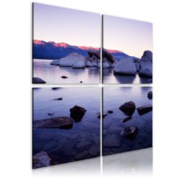 Canvas-taulu Artgeist Rocky Beach by Alpine Lake, eri kokoja