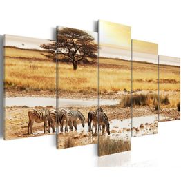 Canvas-taulu Artgeist Zebras on a savannah, eri kokoja