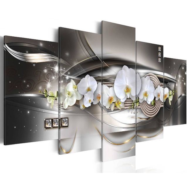 Taulu Artgeist Steel orchids, eri kokoja