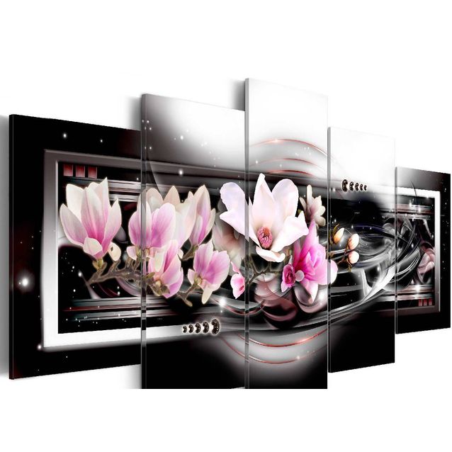 Taulu Artgeist Magnolias on a black background, eri kokoja