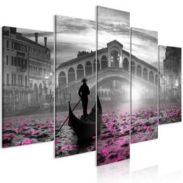 Canvas-taulu Artgeist Magic Venice Grey, 5-osainen, leveä, eri kokoja