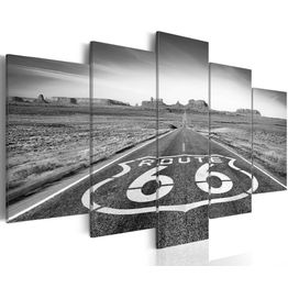 Canvas-taulu Artgeist Route 66 - black and white, eri kokoja