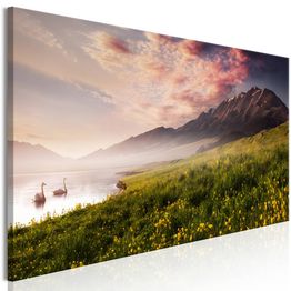 Canvas-taulu Artgeist Sayram Lake, 1-osainen, kapea, eri kokoja