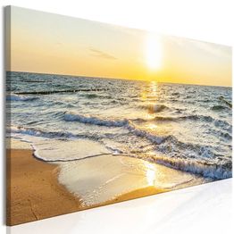 Canvas-taulu Artgeist Calm Waves Golden, 1-osainen, kapea, eri kokoja