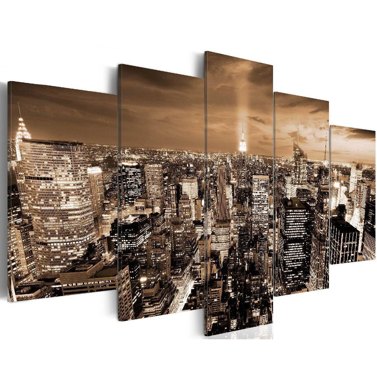Canvas-taulu Artgeist New York: night light, 50x100cm