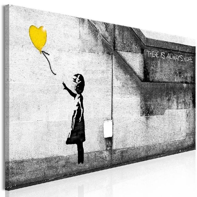 Taulu Artgeist There is Always Hope Yellow, 1-osainen, kapea, eri kokoja