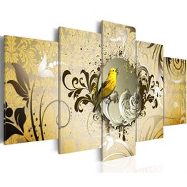 Canvas-taulu Artgeist Yellow bird singing, eri kokoja