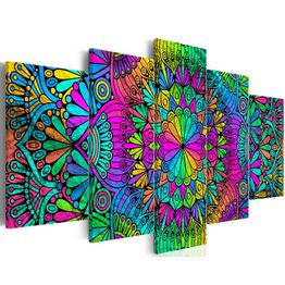 Canvas-taulu Artgeist Mandala: Peacock Feathers, eri kokoja