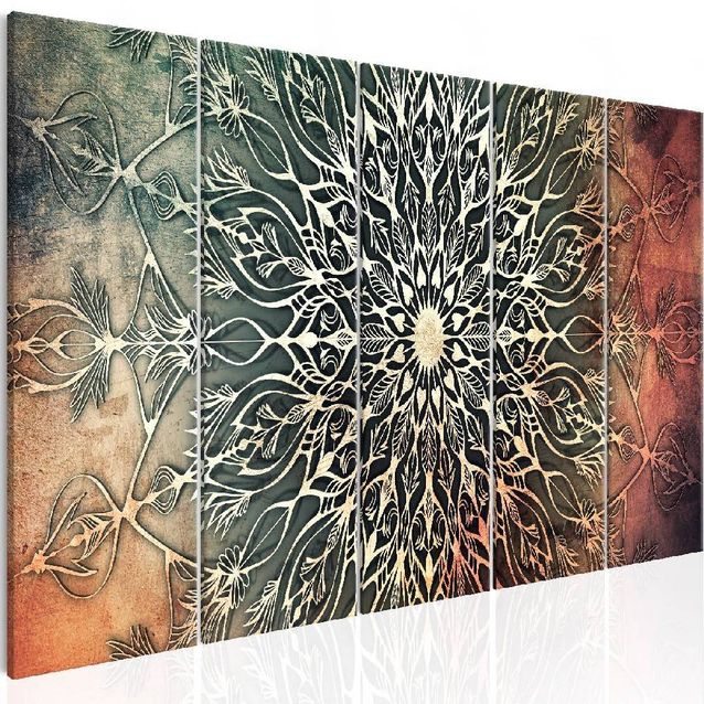 Taulu Artgeist Center Green, 5-osainen, kapea, eri kokoja