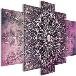 Canvas-taulu Artgeist Center Pink, 5-osainen, leveä, eri kokoja