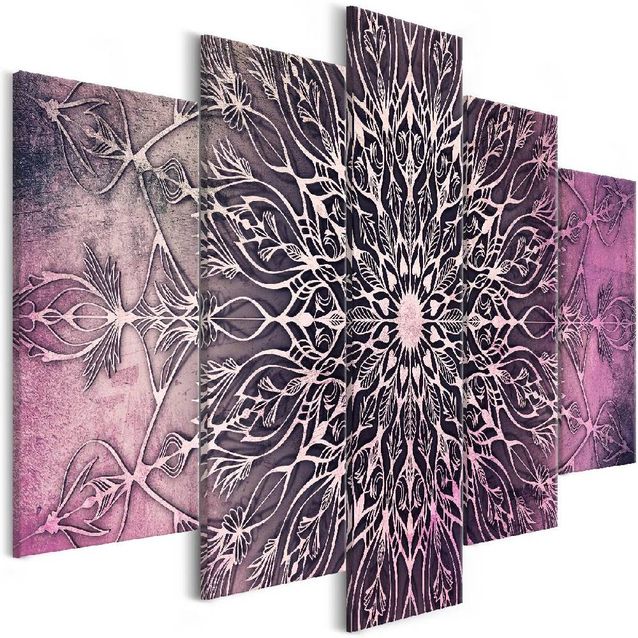 Taulu Artgeist Center Pink, 5-osainen, leveä, eri kokoja