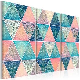 Canvas-taulu Artgeist Oriental Triangles, 3-osainen, eri kokoja