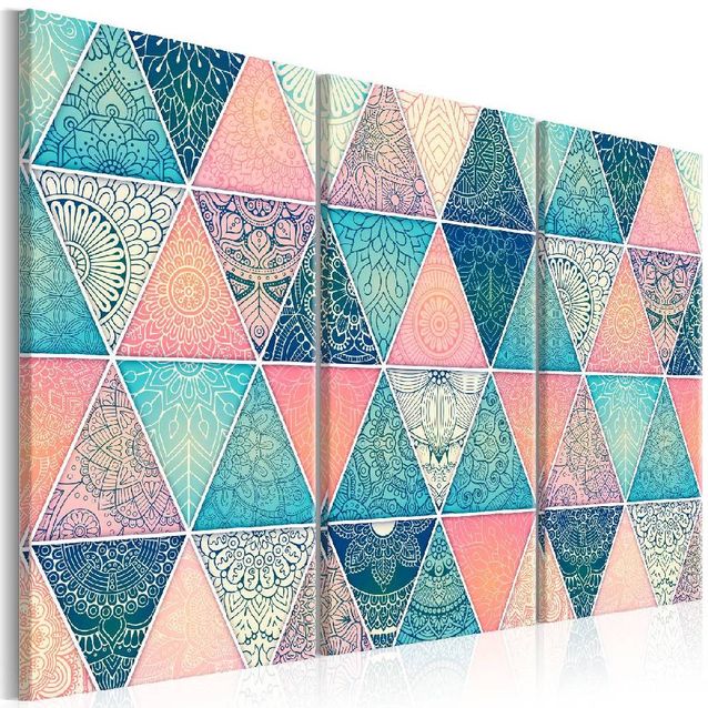 Taulu Artgeist Oriental Triangles, 3-osainen, eri kokoja
