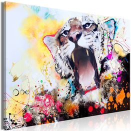 Canvas-taulu Artgeist Tiger's Roar, 1-osainen, leveä, eri kokoja