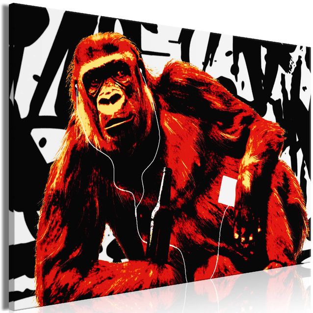 Taulu Artgeist Pop Art Monkey Red, 1-osainen, kapea, eri kokoja