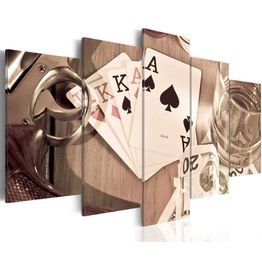 Canvas-taulu Artgeist Poker night - sepia, eri kokoja