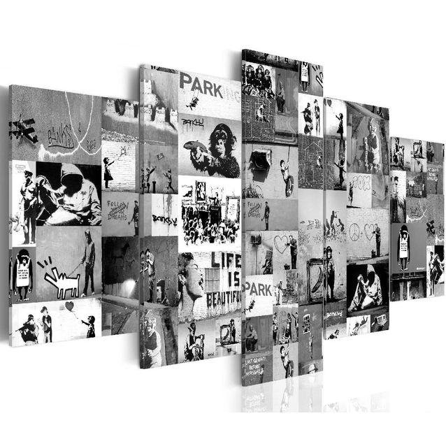 Taulu Artgeist Banksy: Graffiti Collage IV, eri kokoja