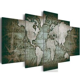 Canvas-taulu Artgeist Emerald Map, eri kokoja
