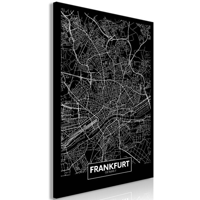 Taulu Artgeist Dark Map of Frankfurt, 1-osainen, pystysuuntainen, eri kokoja