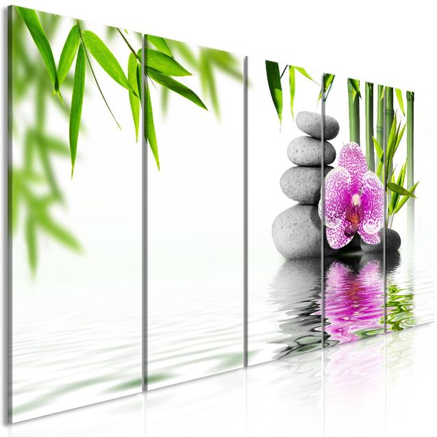 Taulu Artgeist Water Garden, 5-osainen, kapea, eri kokoja