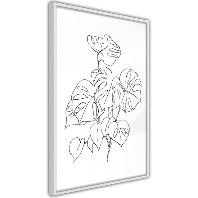 Juliste Artgeist Monochrome Monstera kehyksillä eri kokoja