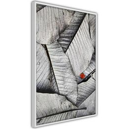 Juliste Artgeist Black And White Leaves kehyksillä eri kokoja