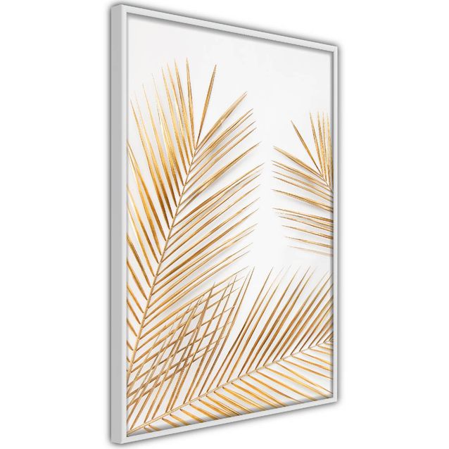 Juliste Artgeist Golden Palm Leaves kehyksillä eri kokoja