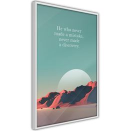 Juliste Artgeist He Who Never Made a Mistake Never Made a Discovery kehyksillä eri kokoja