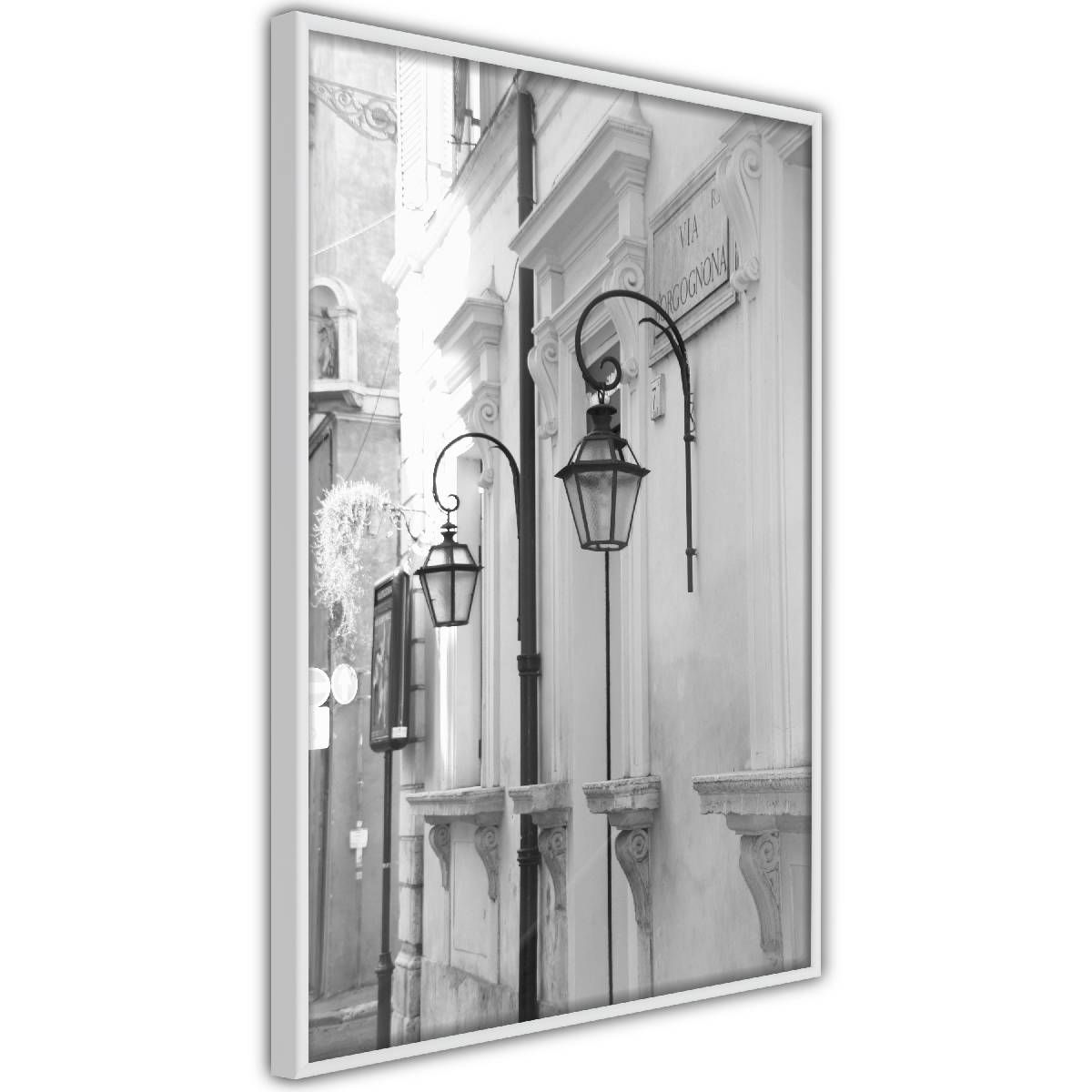Juliste Artgeist Street Lamps musta kehys 60x40cm