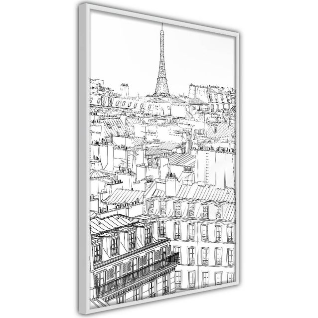 Juliste Artgeist Sketch of Paris kehyksillä eri kokoja