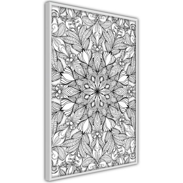 Juliste Artgeist Monochrome Mandala kehyksillä eri kokoja