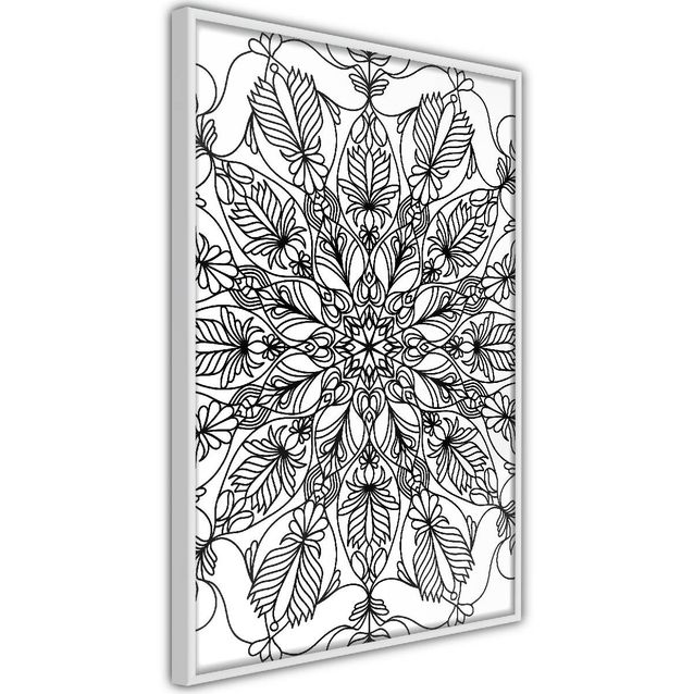 Juliste Artgeist Black Mandala kehyksillä eri kokoja