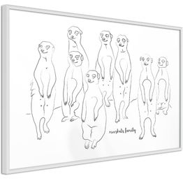 Juliste Artgeist Meerkats Family kehyksillä eri kokoja
