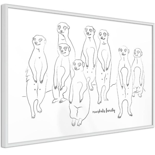 Juliste Artgeist Meerkats Family kehyksillä eri kokoja