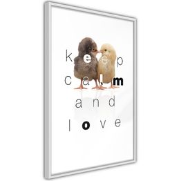 Juliste Artgeist Keep Calm and Love kehyksillä eri kokoja