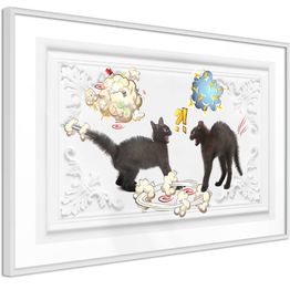 Juliste Artgeist Cat Quarrel kehyksillä eri kokoja