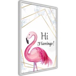 Juliste Artgeist Hi Flamingo! kehyksillä eri kokoja