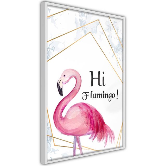 Juliste Artgeist Hi Flamingo! kehyksillä eri kokoja